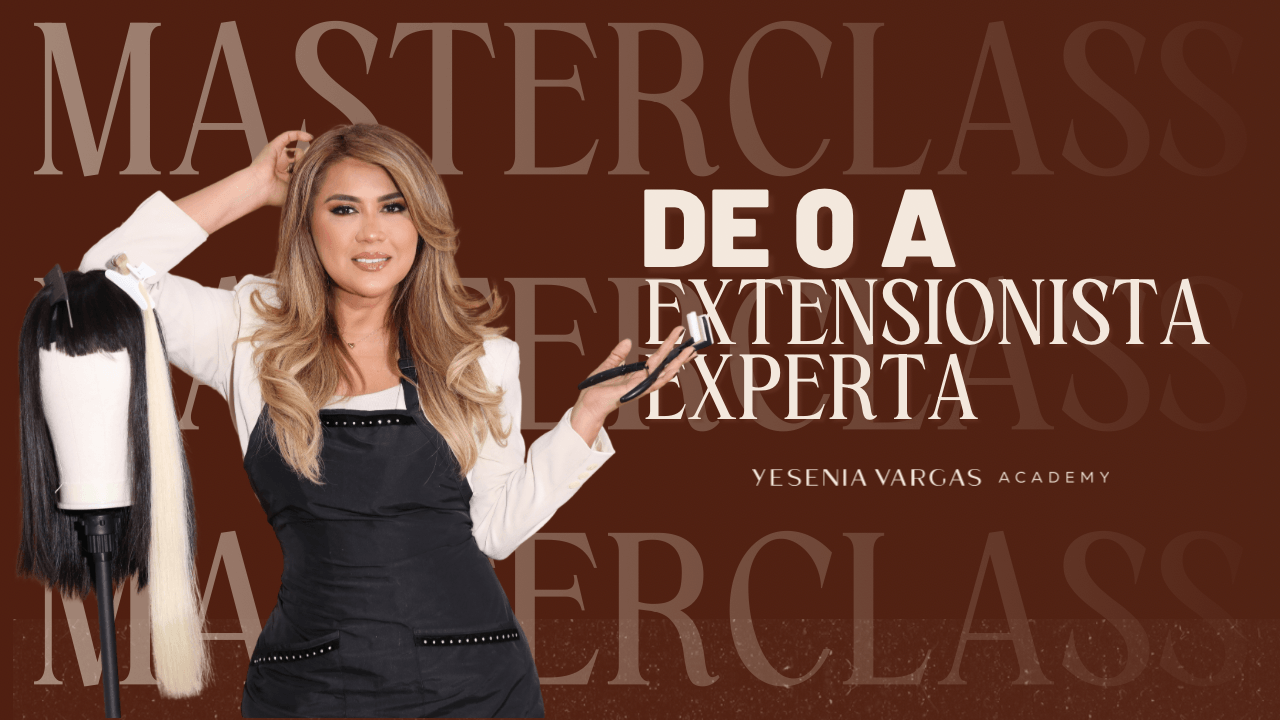 Banner horizontal de la masterclass de extensiones de cabello natural